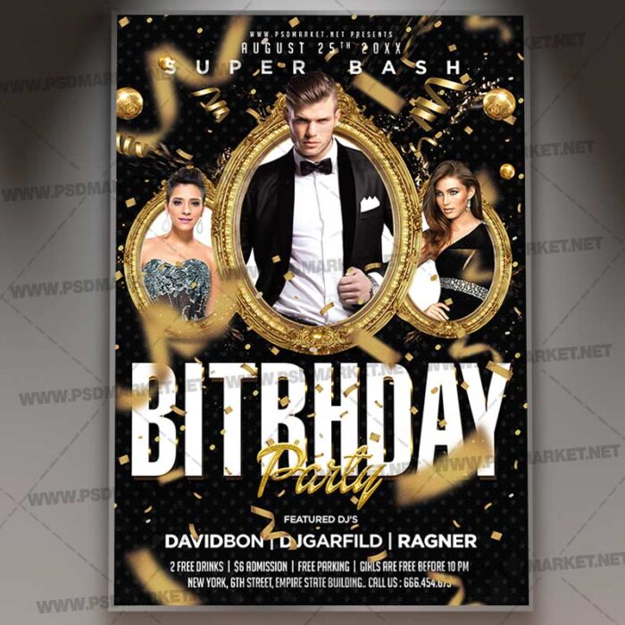 Download Lounge Party Flyer - PSD Template | PSDmarketAfrican Flyer