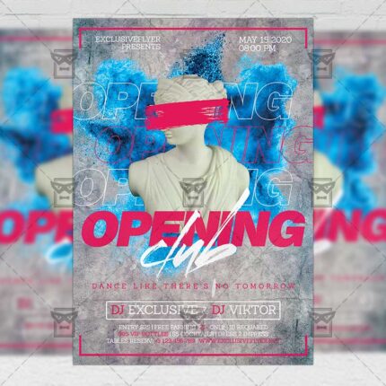 Club Opening Template - Flyer PSD + Instagram Ready Size