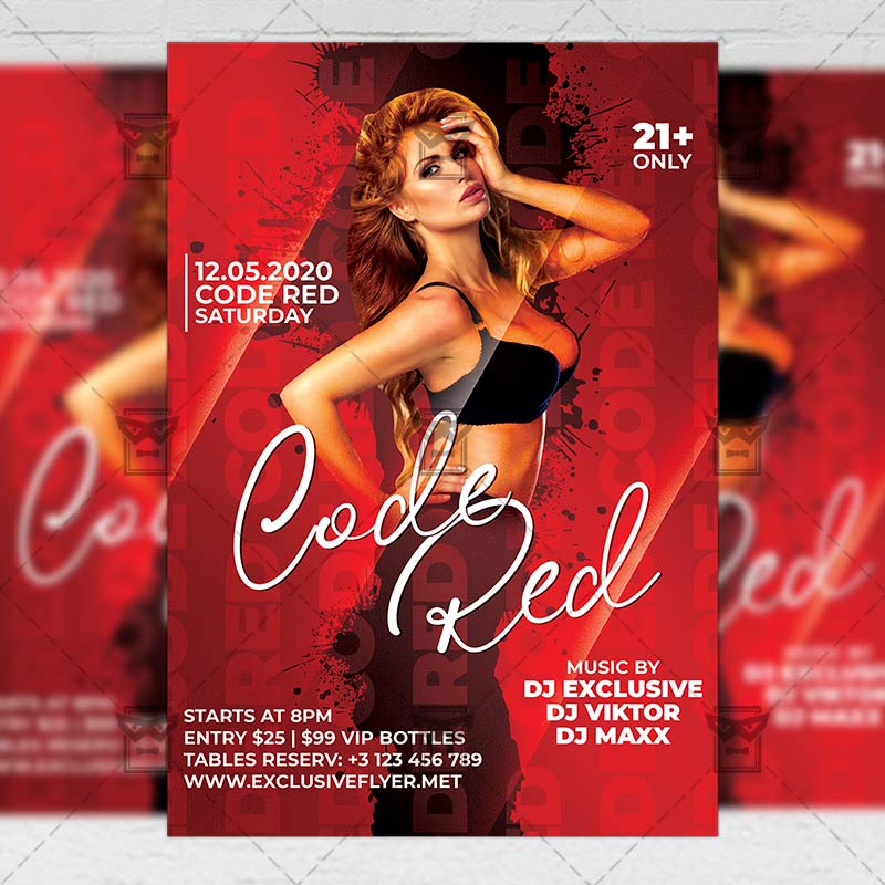 code_red-premium-flyer-template-1.jpg Code Red Template - Flyer PSD + Instagram Ready Size