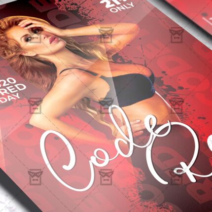 Code Red Template - Flyer PSD + Instagram Ready Size