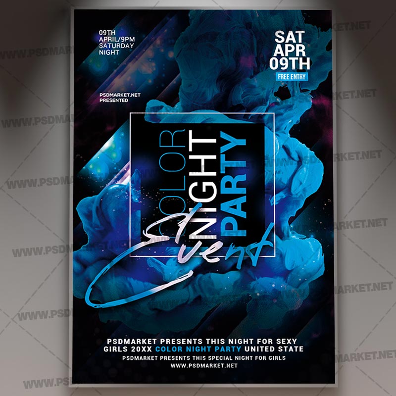 color_night_party_flyer_psd_psdmarket_1.jpg Download Color Night Party Template - Flyer PSD