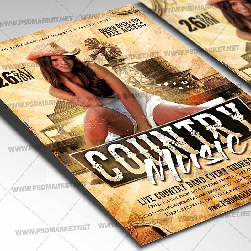 country_music_party_flyer_psd_psdmarket_2.jpg Download Country Music Party Template - Flyer PSD-2