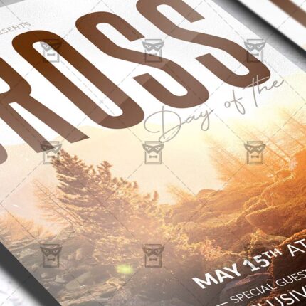 Cross Church Template - Flyer PSD + Instagram Ready Size