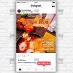 Delivery Italian Food Template - Flyer PSD + Instagram Ready Size