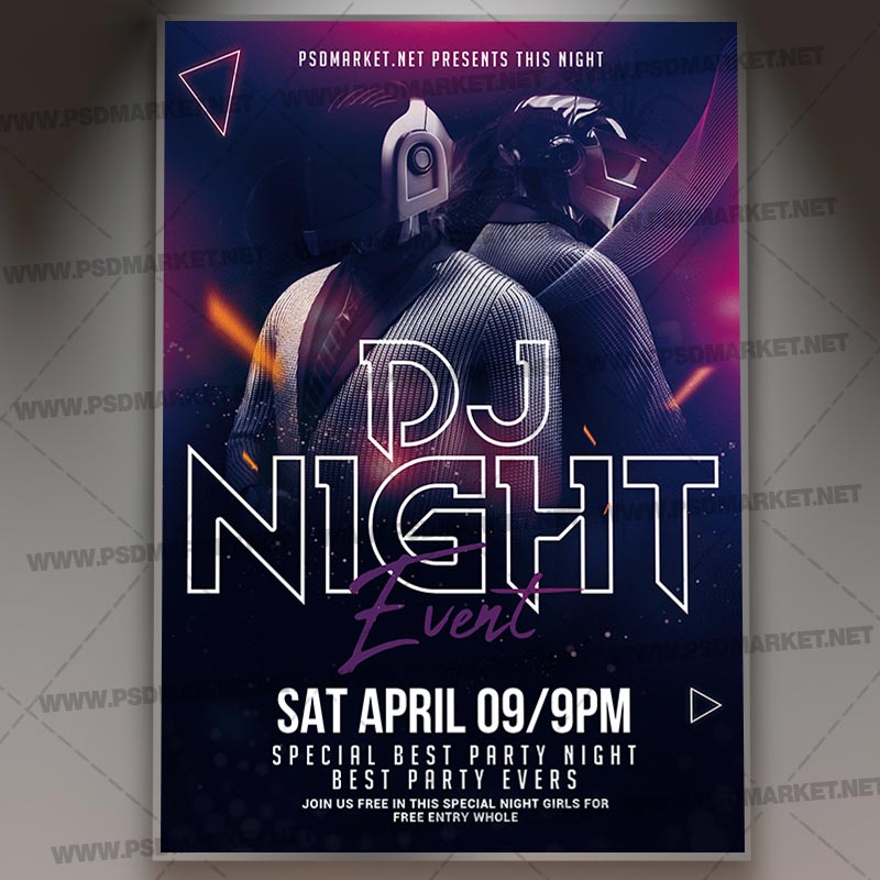 dj_night_event_flyer_psd_psdmarket_1.jpg Download DJ Night Event Template - Flyer PSD
