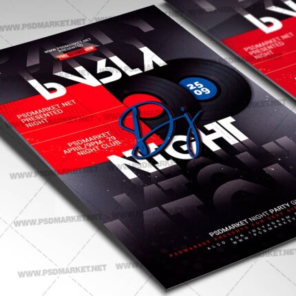 Download DJ Night Party Event Template - Flyer PSD-2