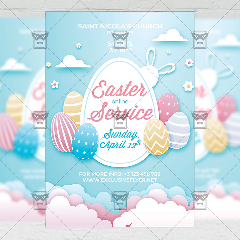 easter_online_service-premium-flyer-template-1.jpg Easter Online Service Template - Flyer PSD + Instagram Ready Size