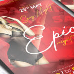 Epic Night Party Template - Flyer PSD + Instagram Ready Size