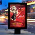 Epic Night Party Template - Flyer PSD + Instagram Ready Size