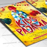 Download Kids Pajama Party Template - Flyer PSD-2