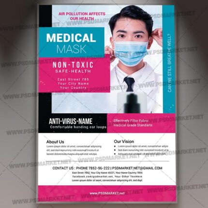Download Medical Masks Template - Flyer PSD