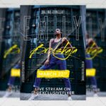 Online Concert Template - Flyer PSD + Instagram Ready Size