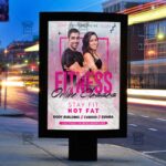 Online Fitness Classes Template - Flyer PSD + Instagram Ready Size