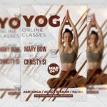 Online Yoga Classes Template - Flyer PSD + Instagram Ready Size