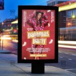 Pajamas Online Party Template - Flyer PSD + Instagram Ready Size