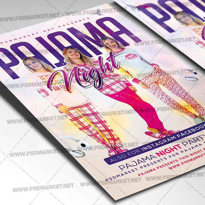 pajamas_party_flyer_psd_psdmarket_2.jpg Download Pajamas Party Template - Flyer PSD-2
