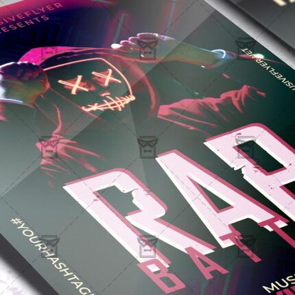 Rap Battle Template - Flyer PSD + Instagram Ready Size