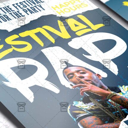 Rap Festival Template - Flyer PSD + Instagram Ready Size