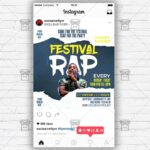 Rap Festival Template - Flyer PSD + Instagram Ready Size