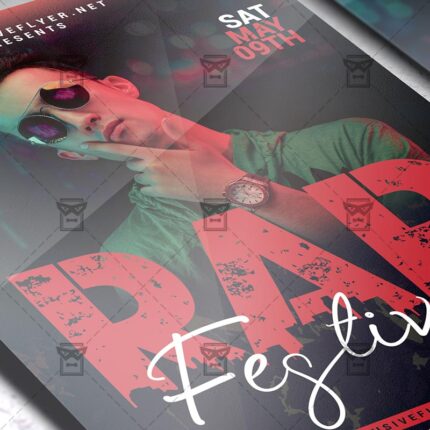 Rap Festival Event Template - Flyer PSD + Instagram Ready Size