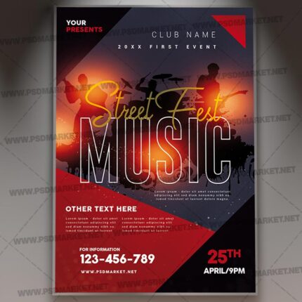 Download Street Music Fest Template Flyer PSD