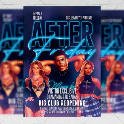 After Friday Party - Flyer PSD Template