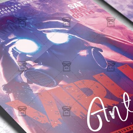 Anti Virus Online Party - Flyer PSD Template