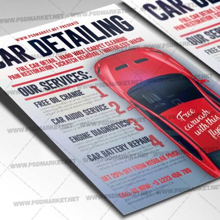 Car Detailing Template - Flyer PSD