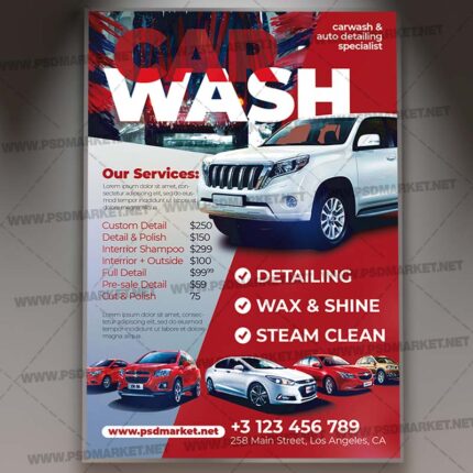 Car Wash Template - Flyer PSD