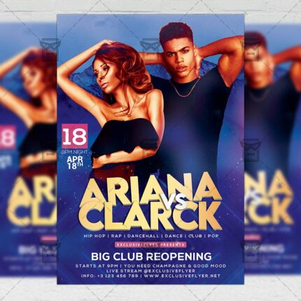 Duo Dj Bash - Flyer PSD Template