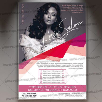 Hair Salon Template - Flyer PSD