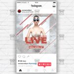 Instagram Live Party Template - Flyer PSD + Instagram Ready Size