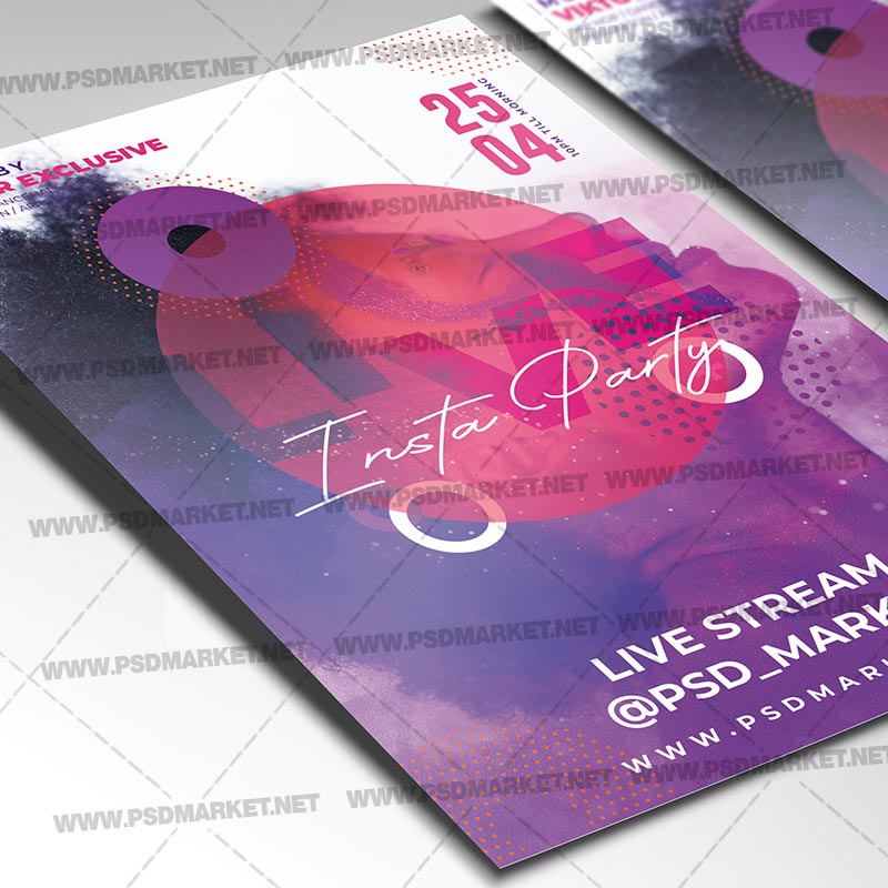 Download Instagram Live Party Template - Flyer PSD