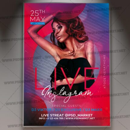 Download Instagram Live Template - Flyer PSD