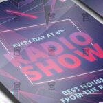 Live Radio Show Template - Flyer PSD Optimized for Instagram