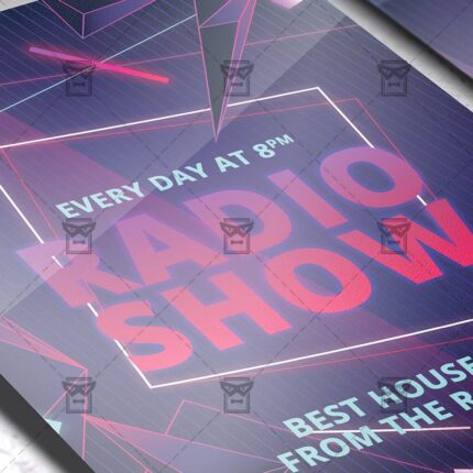 Live Radio Show Template - Flyer PSD Optimized for Instagram
