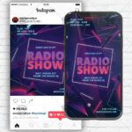 Live Radio Show Template - Flyer PSD Optimized for Instagram