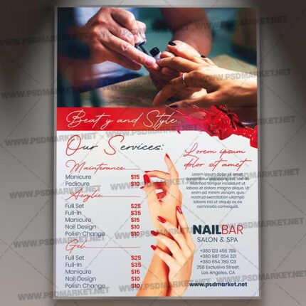 Nail Salon Template - Flyer PSD