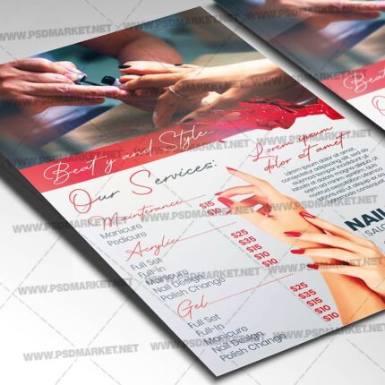 Nail Salon Template - Flyer PSD