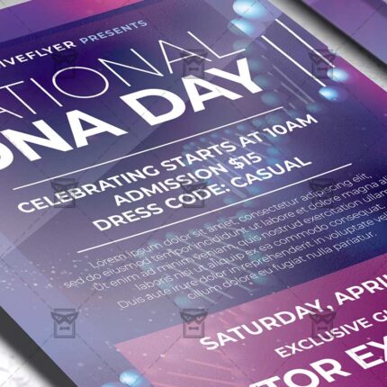 National DNA Day - Flyer PSD Template