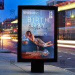 Online Birthday Celebration Template - Flyer PSD Optimized for Instagram