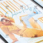 Online Birthday Party Template - Flyer PSD Optimized for Instagram