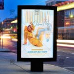 Online Birthday Party Template - Flyer PSD Optimized for Instagram