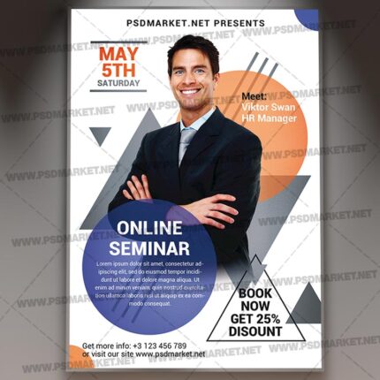 Online Seminar Template - Flyer PSD