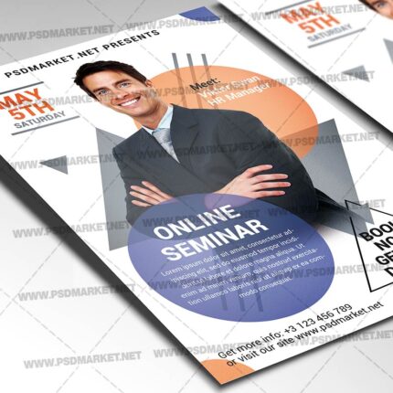 Online Seminar Template - Flyer PSD