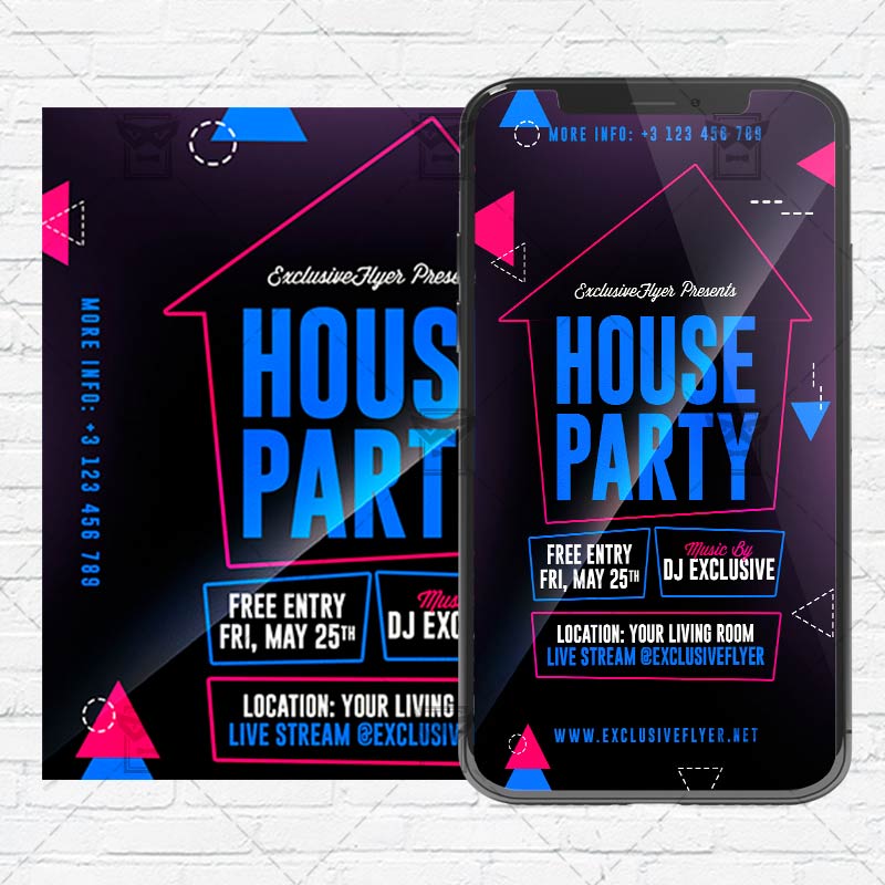 stay_home_party-premium-flyer-template-1.jpg Stay Home Party Flyer PSD - Optimized for Instagram