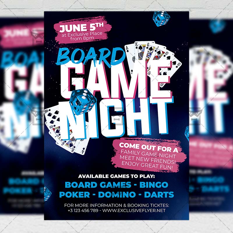 board_game_night-premium-flyer-template-1.jpg Board Game Night - Flyer PSD Template