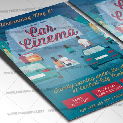 Car Cinema Template - Flyer PSD