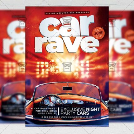 Car Rave - Flyer PSD Template