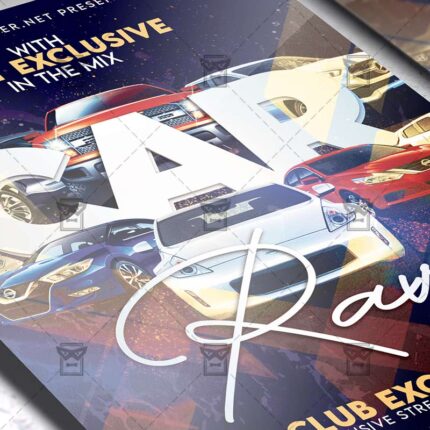 Car Rave Night - Flyer PSD Template